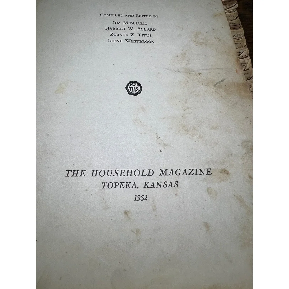 VTG The Household Searchlight Recipe Book The Household Magazine Black Orange